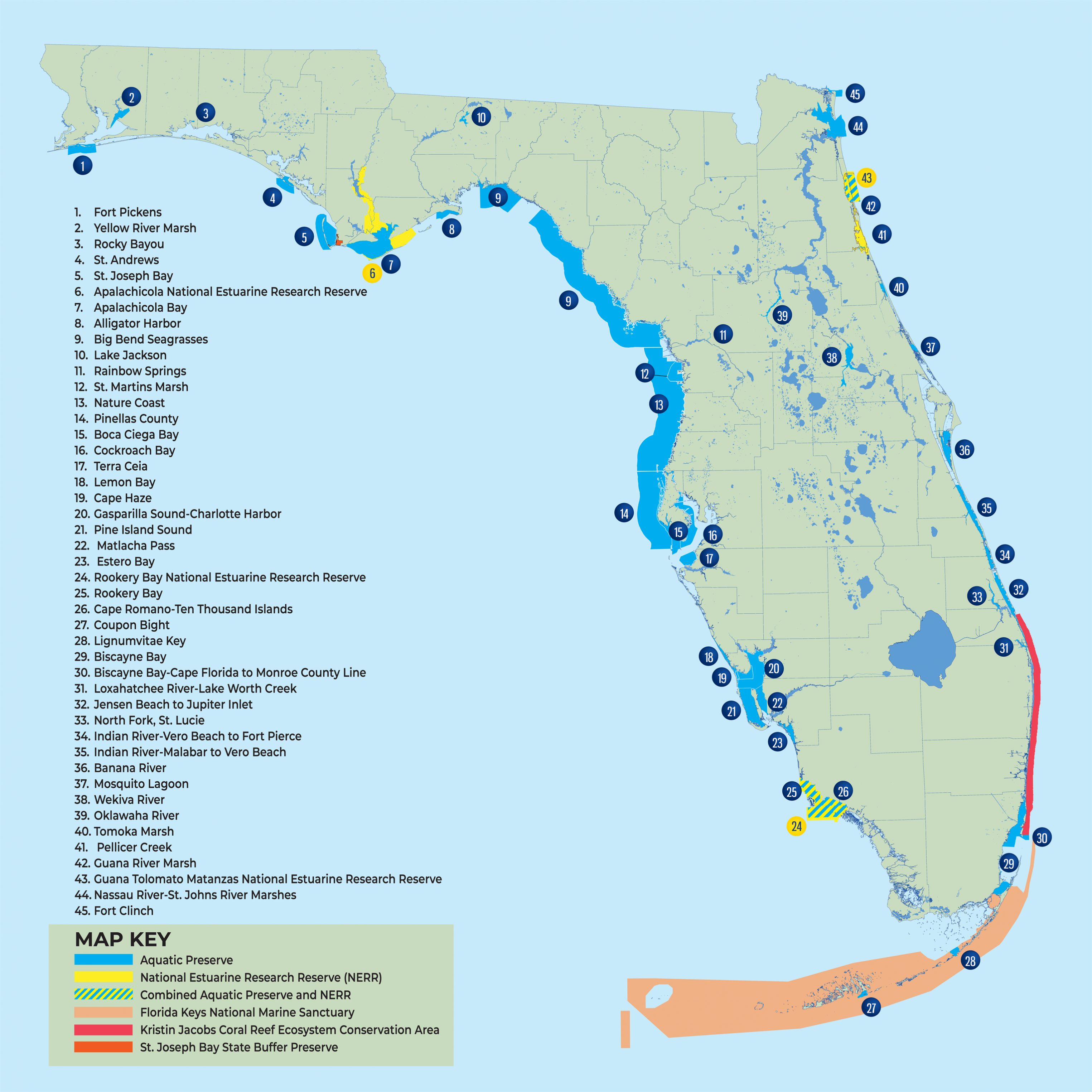 DEP RCP Aquatic Preserve map