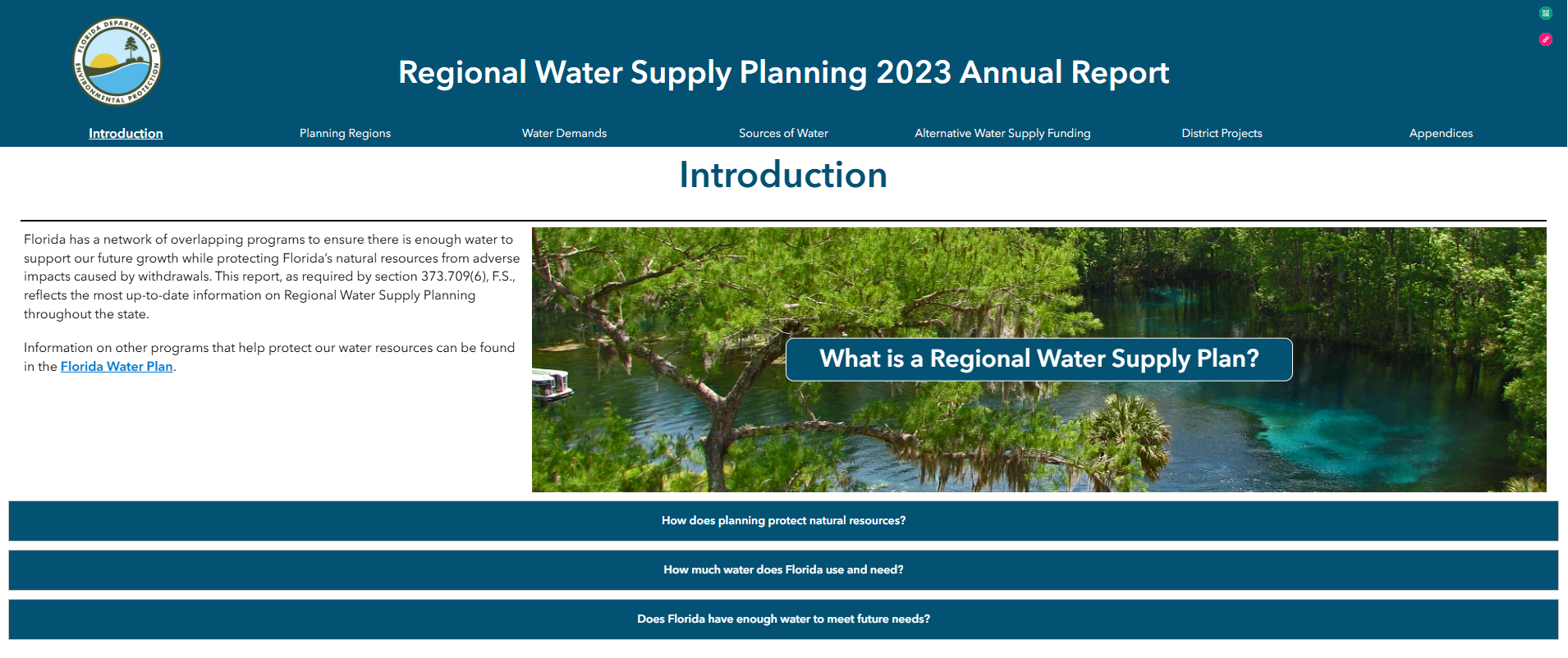 2023 RWSP Annual Report home page