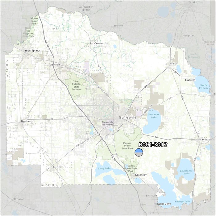 Alachua County Air Monitoring Map