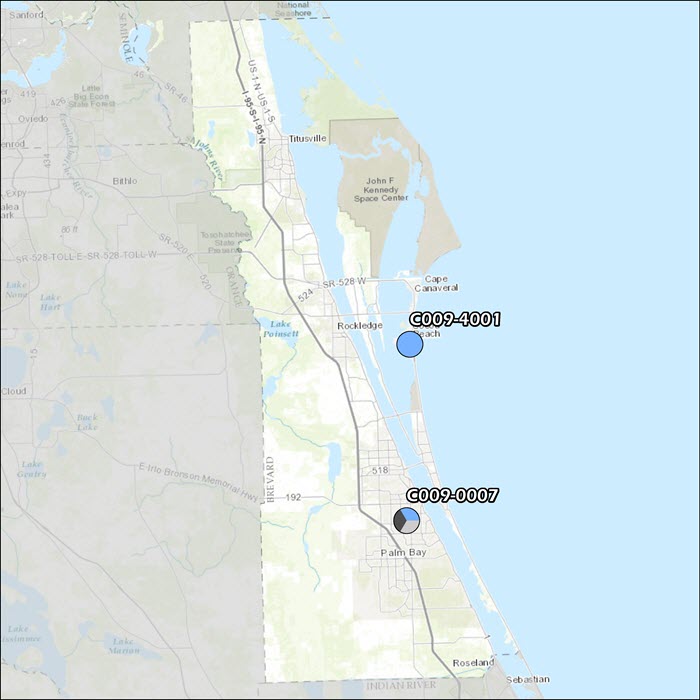 Brevard County Air Monitoring Map