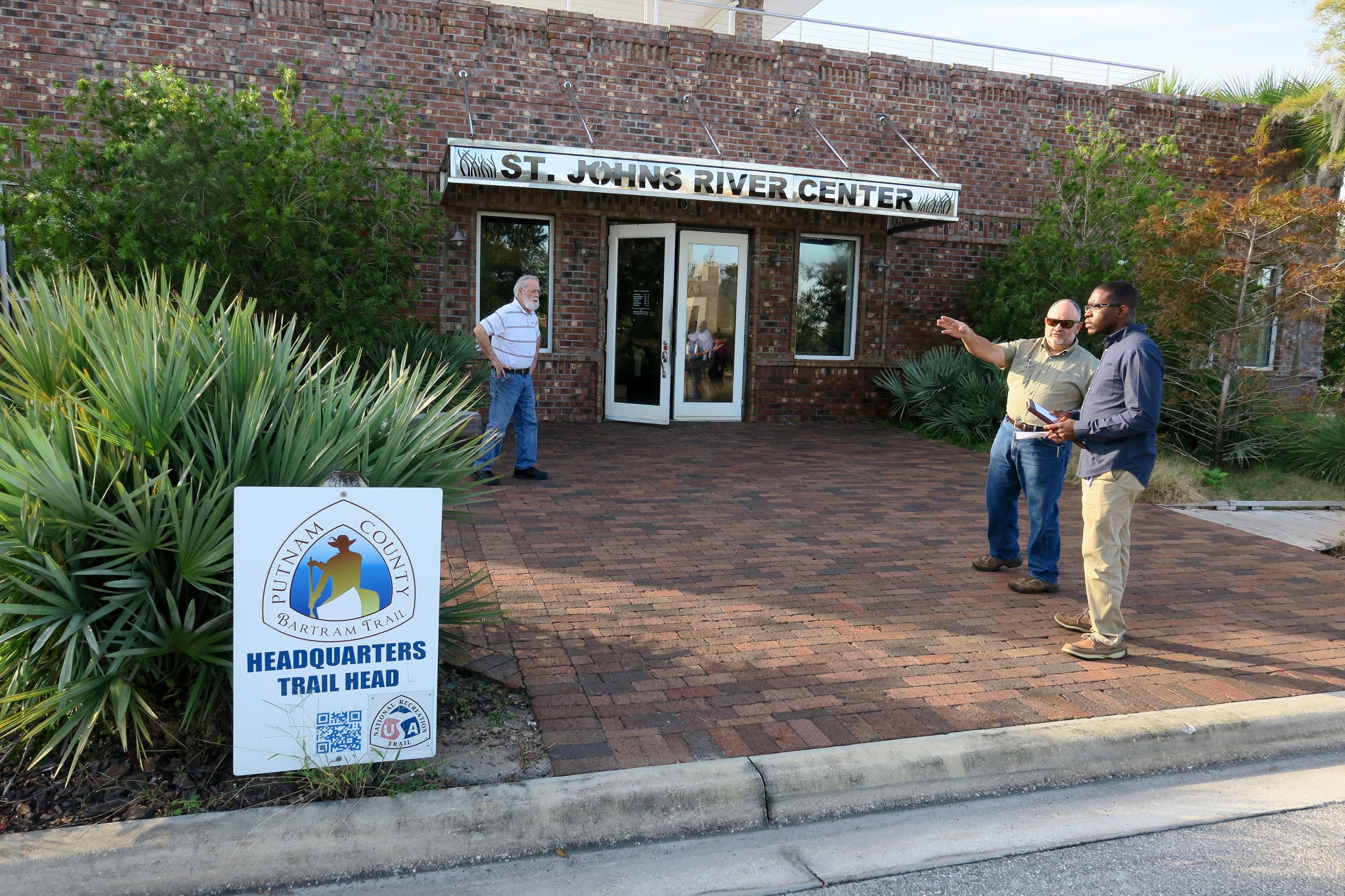 Don Gooding, Kraig McLane and Donald Morgan at Palatka's St. Johns River Center 