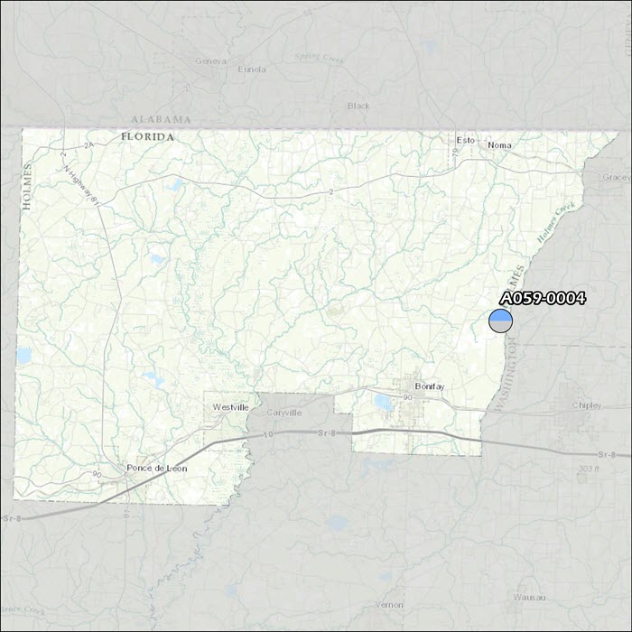 Holmes County Air Monitoring Map