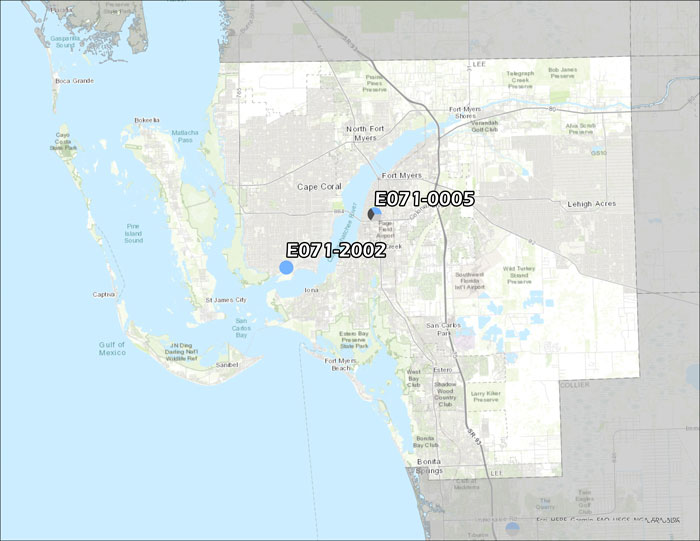 Ambient Air Monitoring Sites in Lee County