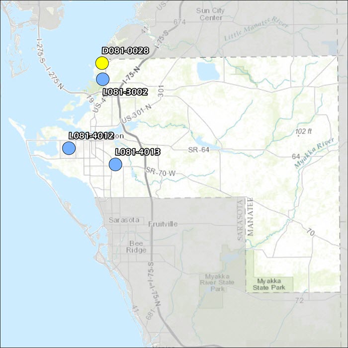 Manatee County Air Monitoring Map