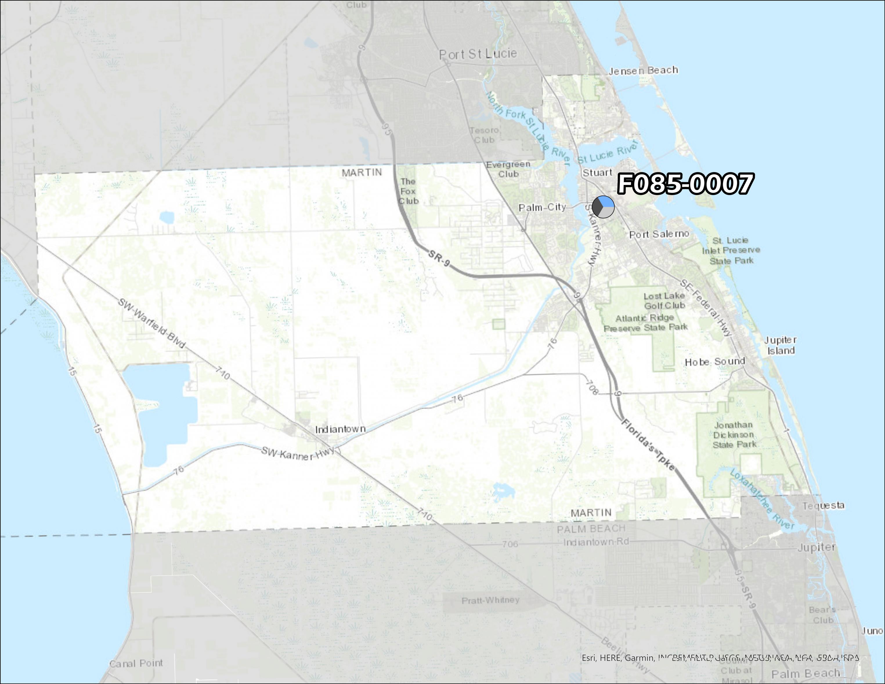 Martin County Ambient Air Monitoring Map