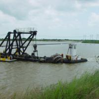 Dredge mining in open water at Palm Beach Mine
